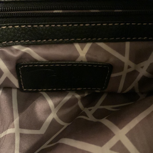 Black leather Borsela by HOBO shoulder bag with tassel pull EUC - Picture 7 of 11